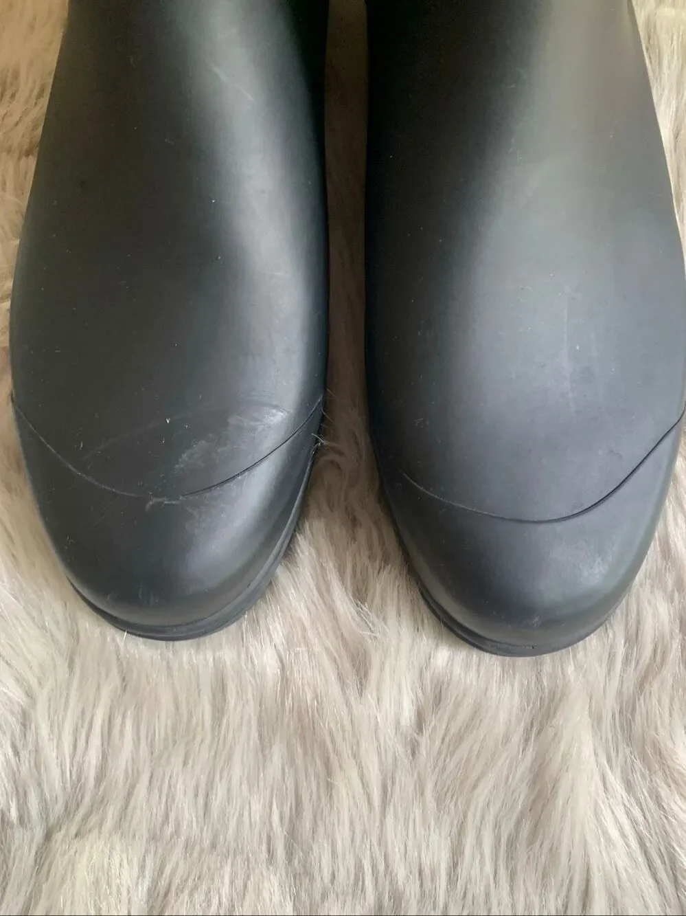 Everlane Black Chelsea Rain Boots Waterproof Lug Sole Size 10